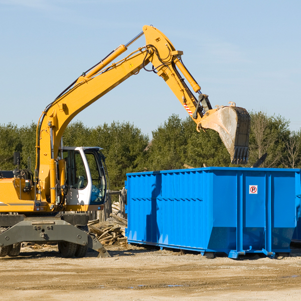 can i choose the location where the residential dumpster will be placed in Calverton New York